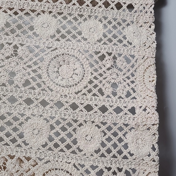 ZARA Open Crochet Cream Button Up Cardigan Shacket Coat Size Large - Picture 13 of 15